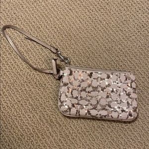 sparkly coach wristlet